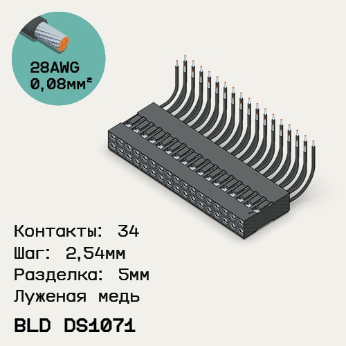 Односторонняя кабельная сборка на основе BLD DS1071
