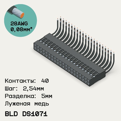 Односторонняя кабельная сборка на основе BLD DS1071