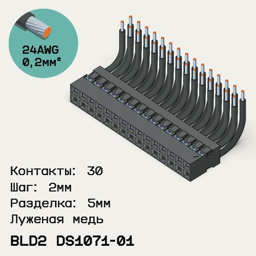 Односторонняя кабельная сборка на основе BLD2 DS1071-01