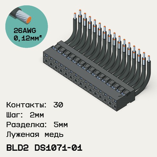 Односторонняя кабельная сборка на основе BLD2 DS1071-01