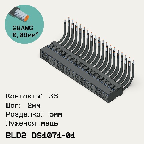 Односторонняя кабельная сборка на основе BLD2 DS1071-01