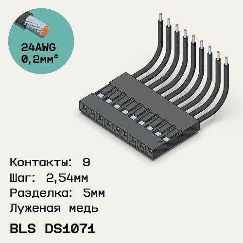 Односторонняя кабельная сборка на основе BLS DS1071