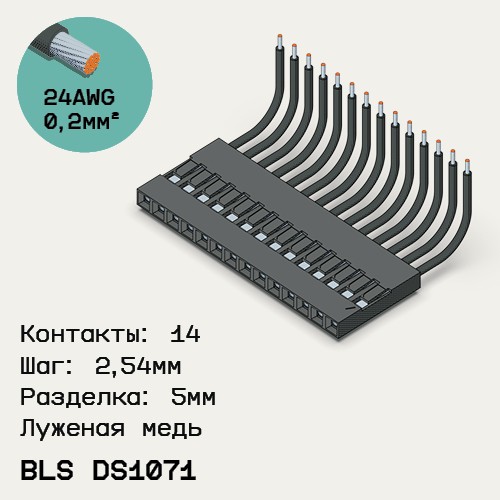 Односторонняя кабельная сборка на основе BLS DS1071