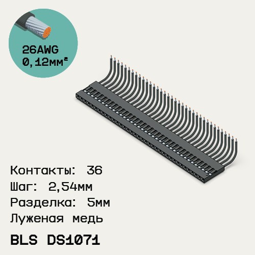 Односторонняя кабельная сборка на основе BLS DS1071