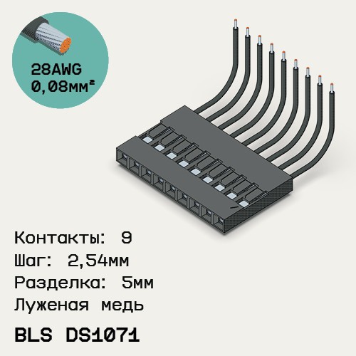 Односторонняя кабельная сборка на основе BLS DS1071