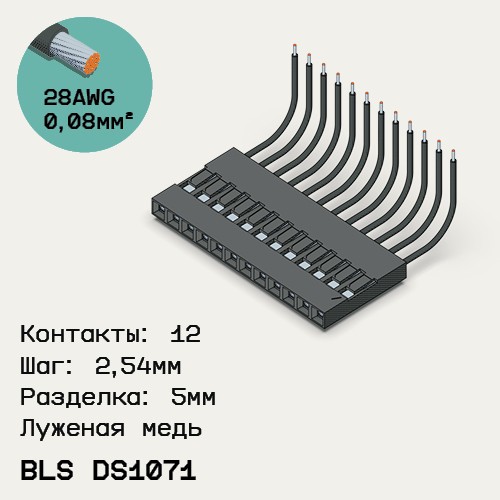 Односторонняя кабельная сборка на основе BLS DS1071