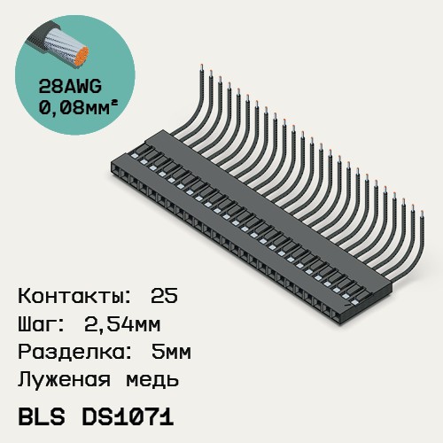 Односторонняя кабельная сборка на основе BLS DS1071