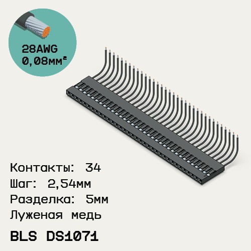 Односторонняя кабельная сборка на основе BLS DS1071