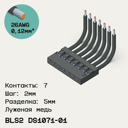 Односторонняя кабельная сборка на основе BLS2 DS1071-01