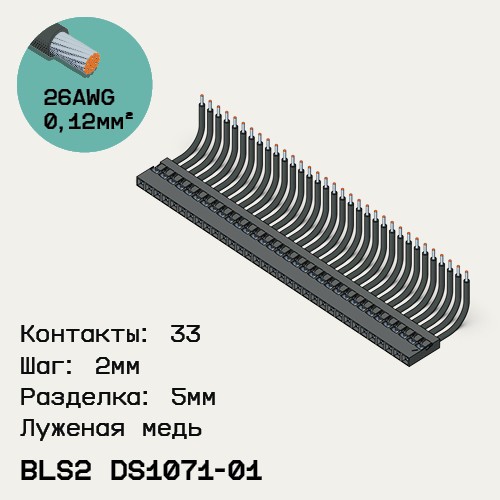 Односторонняя кабельная сборка на основе BLS2 DS1071-01